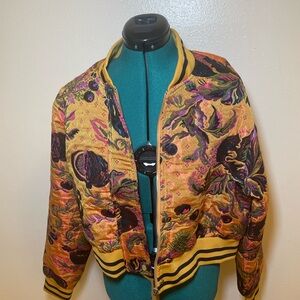 BROCADE TAPESTRY VARSITY BOMBER In Multi from Akira